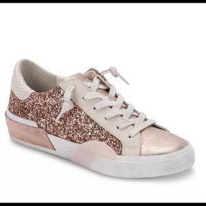 Dolce Vita Zina Rose Gold Lace-Up Sneakers